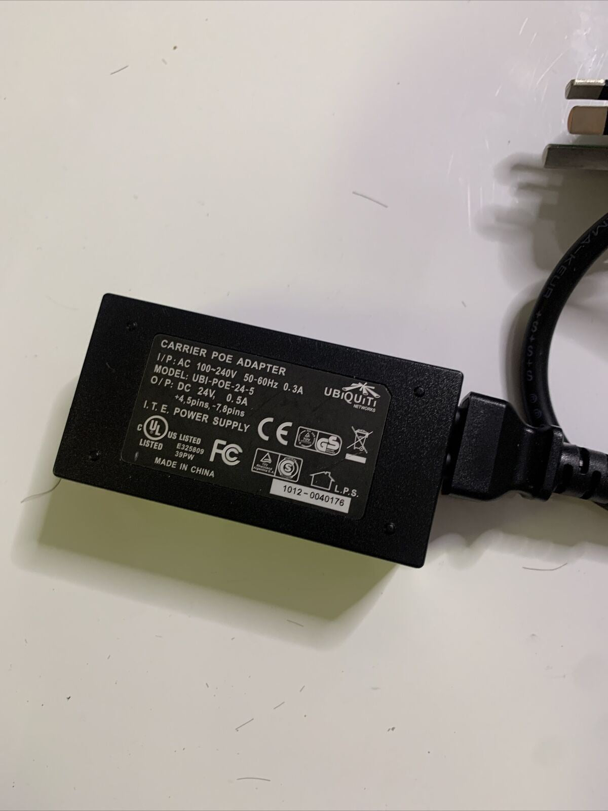 Ubiquiti Networks Carrier POE Adapter UBI-POE-24-5 24V 0.5A