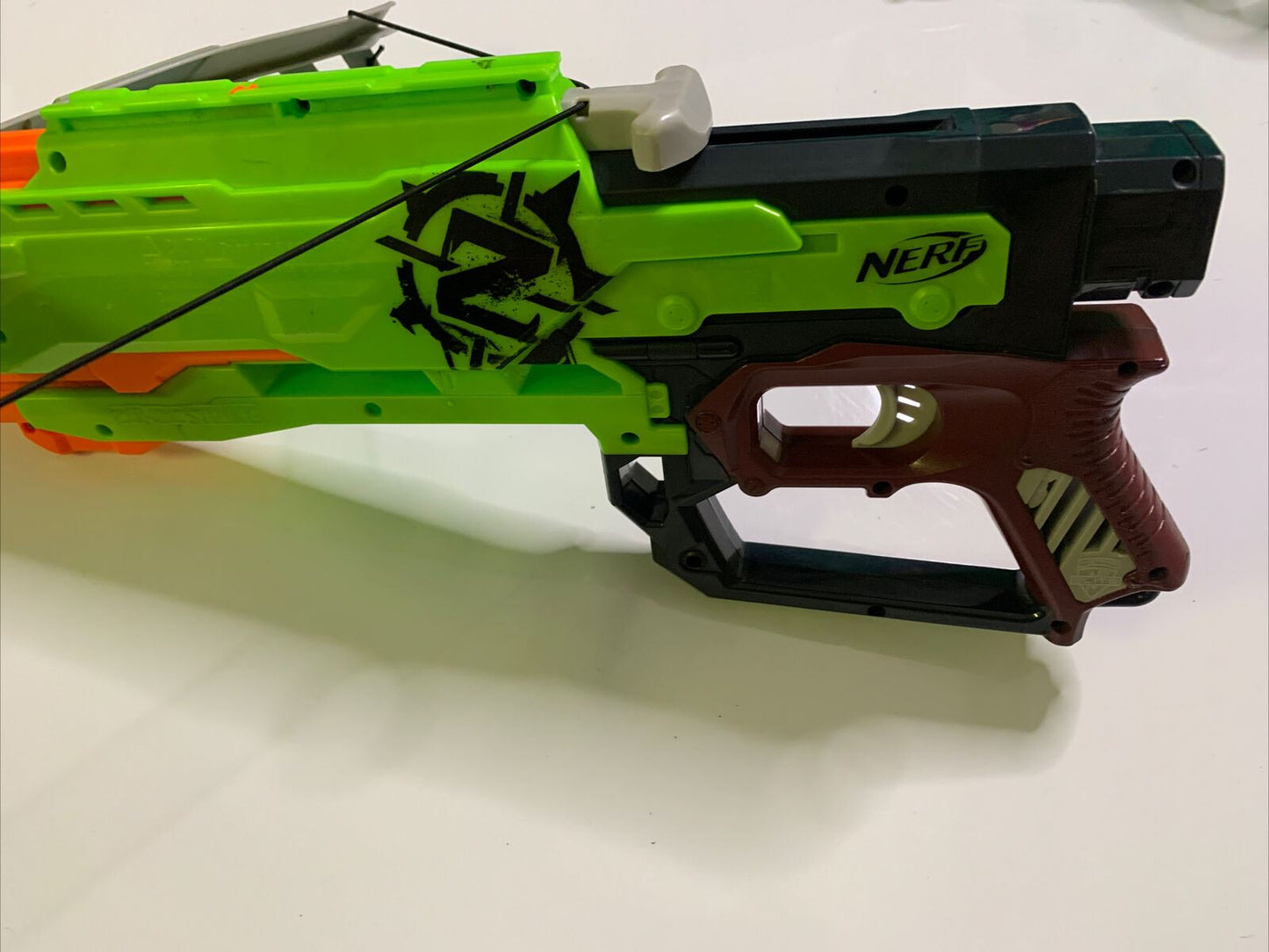 NERF Zombie Strike Crossfire Bow Blaster