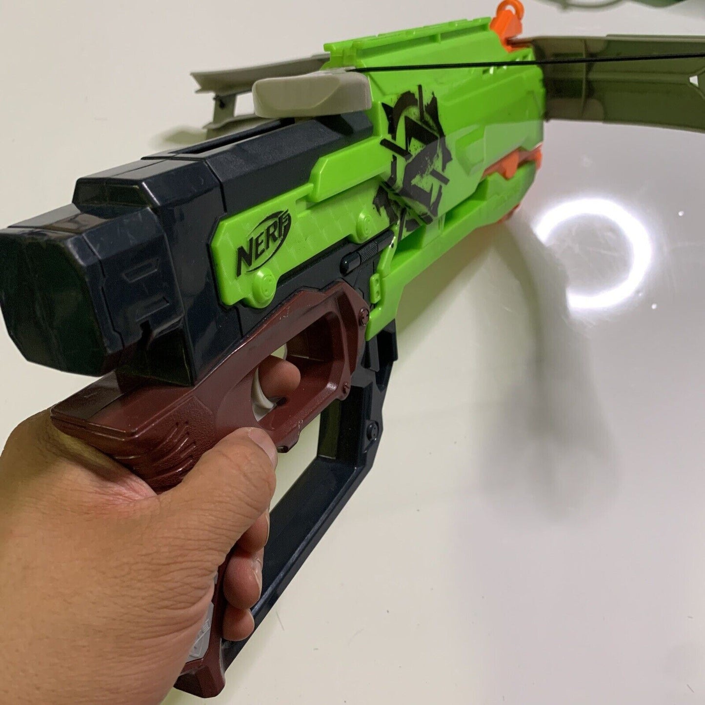 NERF Zombie Strike Crossfire Bow Blaster