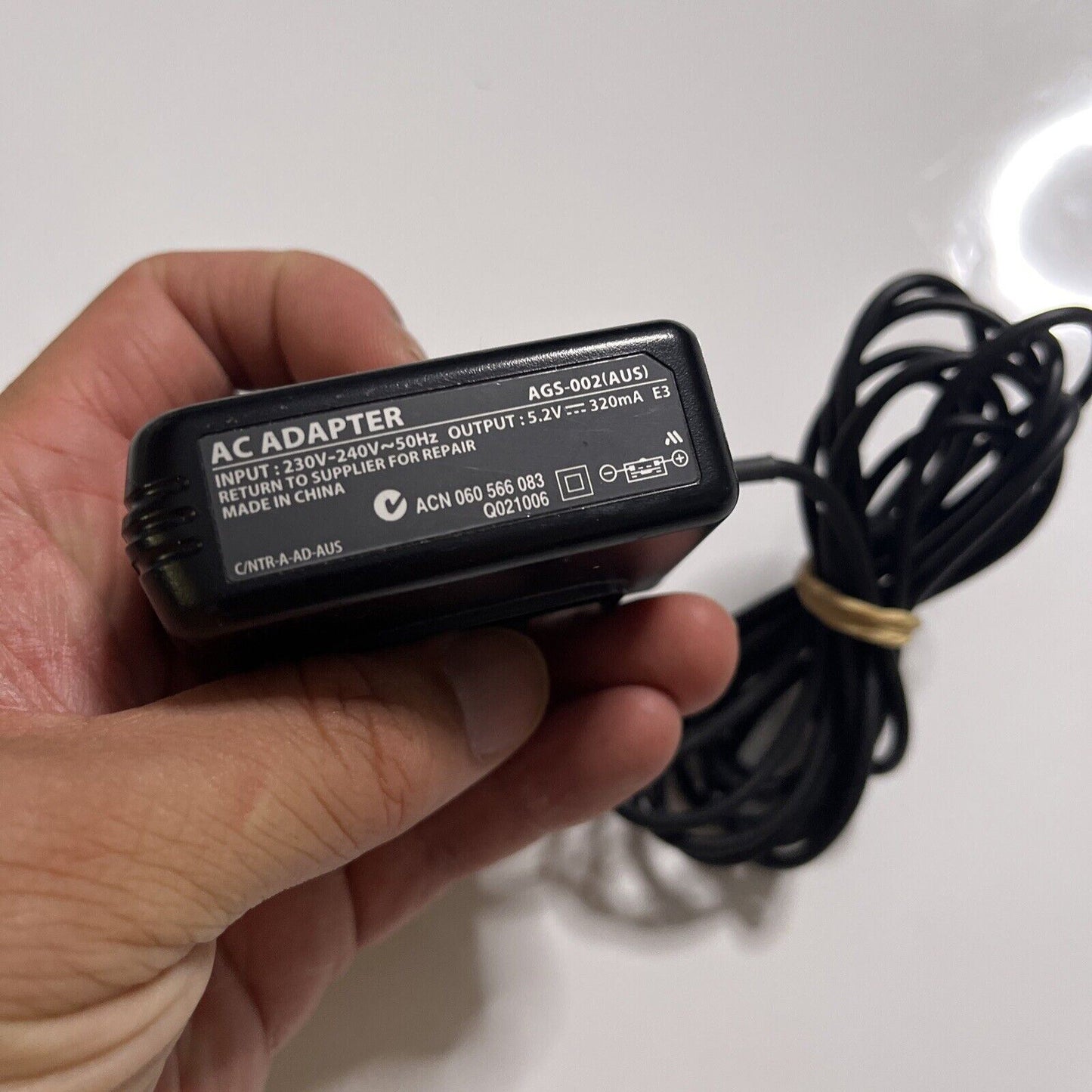 Genuine Official Nintendo Game Boy Advance SP Charger AGS-002 (AUS) AC Adapter