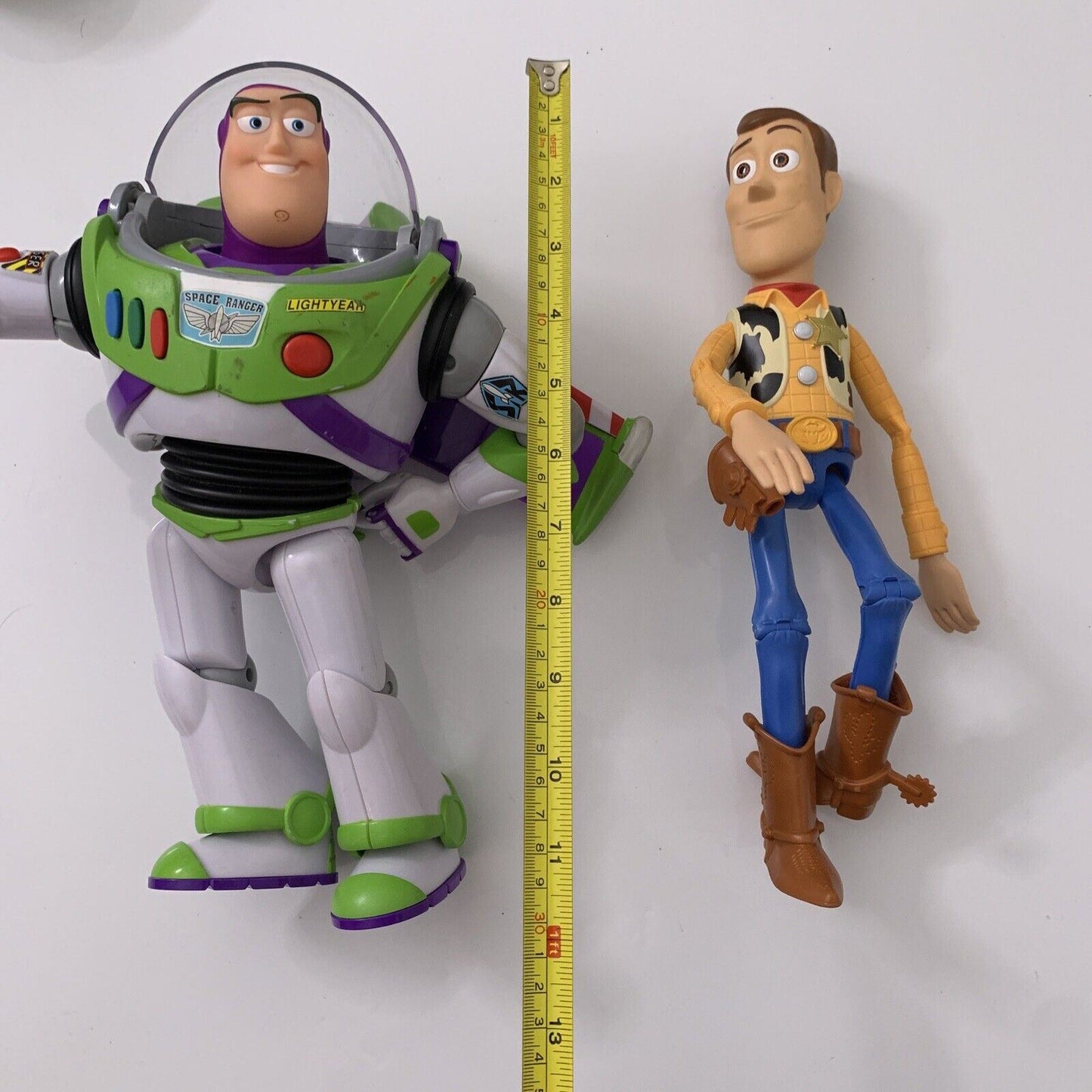 Toy Story Buzz Lightyear & Woody Figure 30cm 12" - buzz speaks & moves head