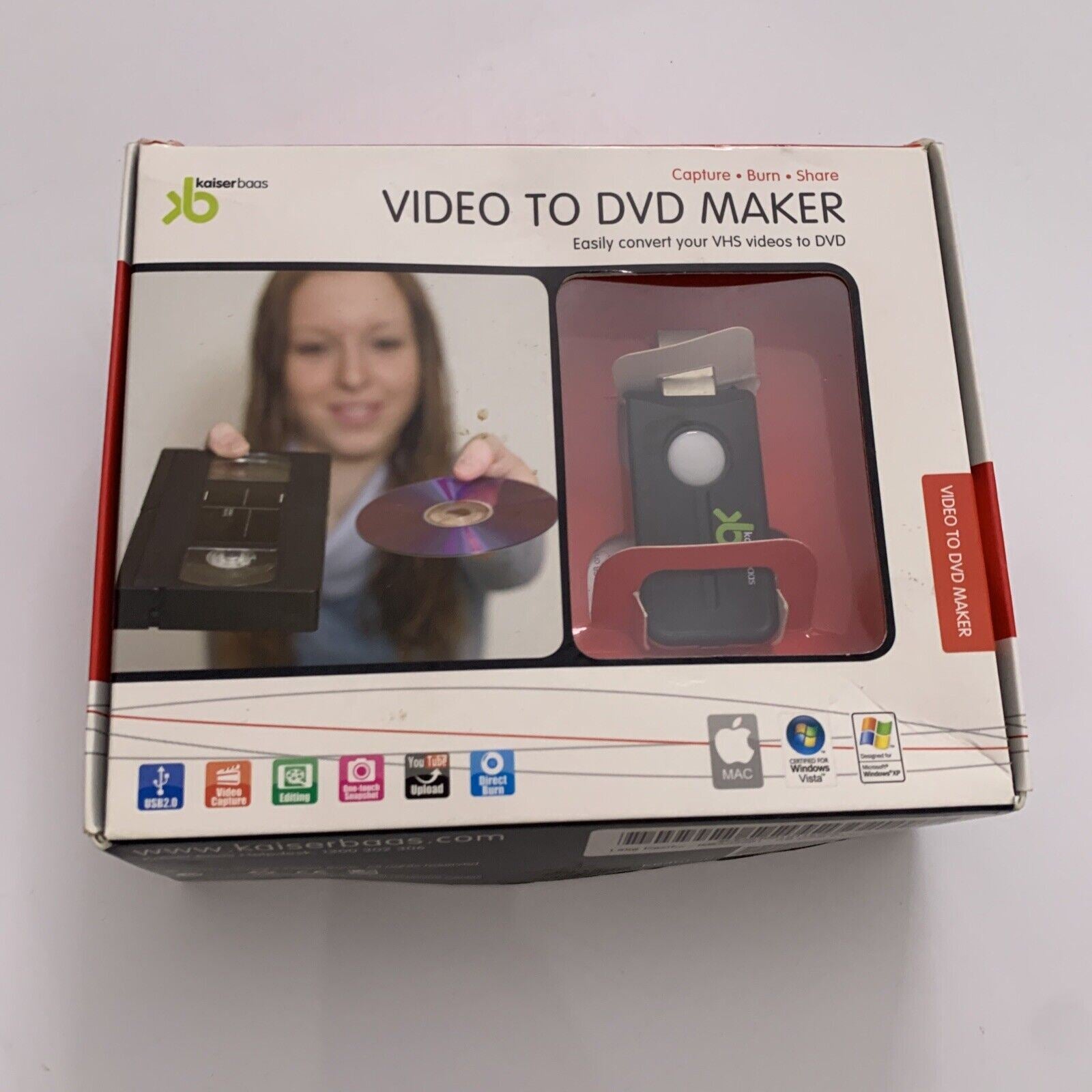 Kaiser Baas Video to DVD Maker Video Composite SVideo PAL & NTSC Capt