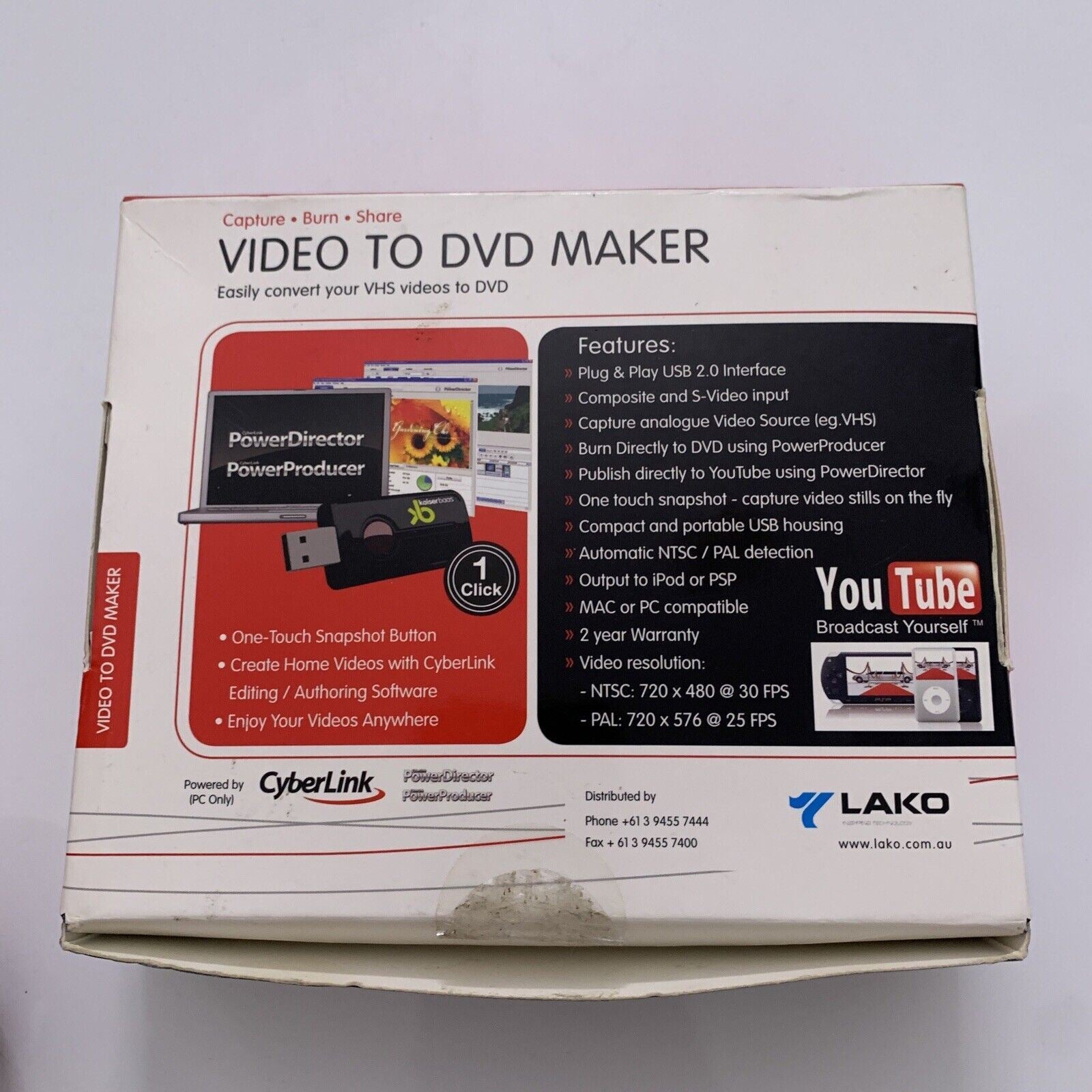 Kaiser Baas Video to DVD Maker Video Composite SVideo PAL & NTSC Capt