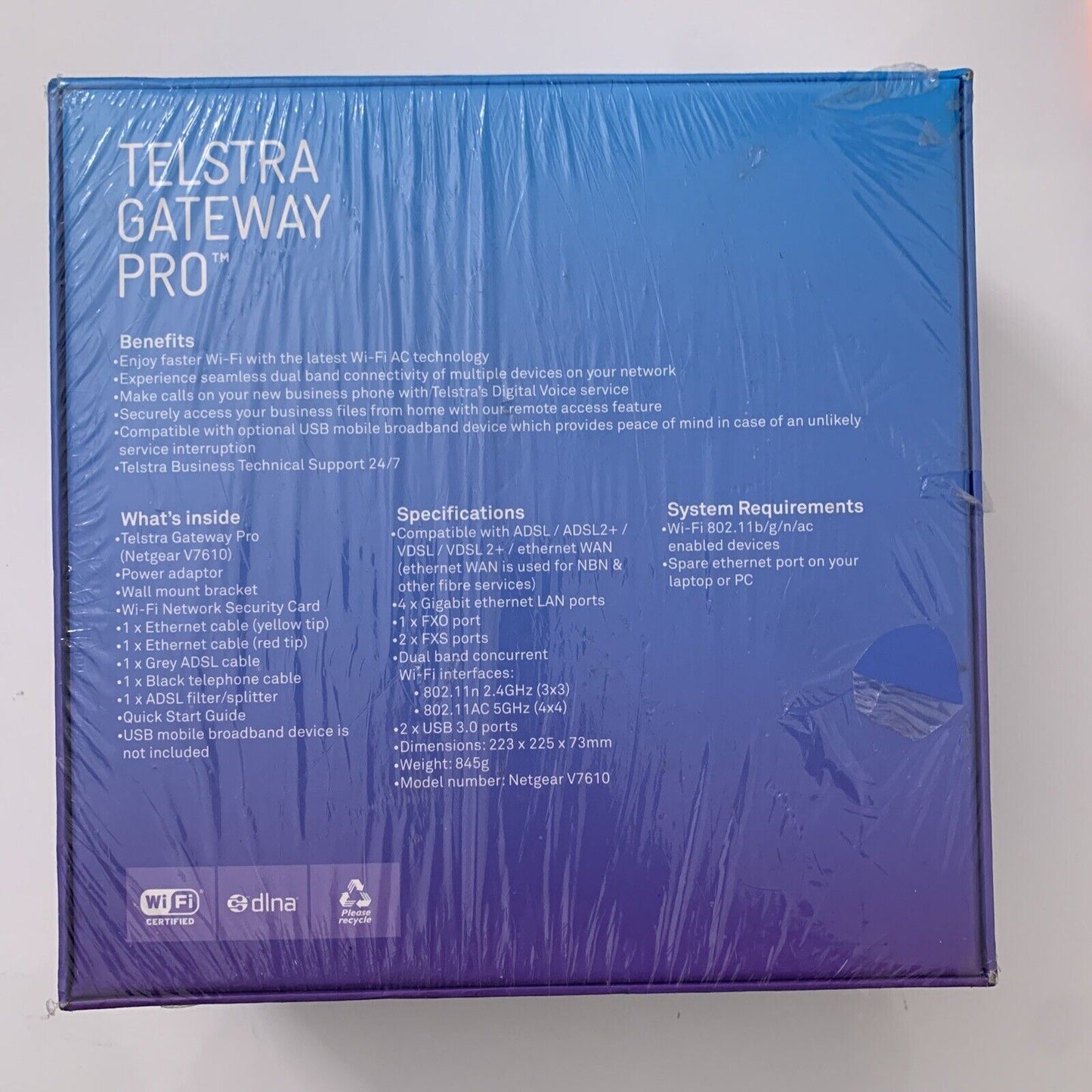 *New Sealed* Telstra V7610 Gateway Pro 600Mbps ADSL 2+ VDSL 2+ WiFi Internet NBN
