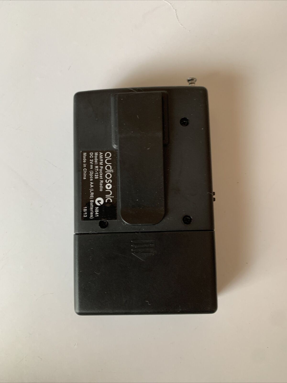 Audiosonic AM/FM Portable Pocket Radio RT-128 with Built-in Speaker