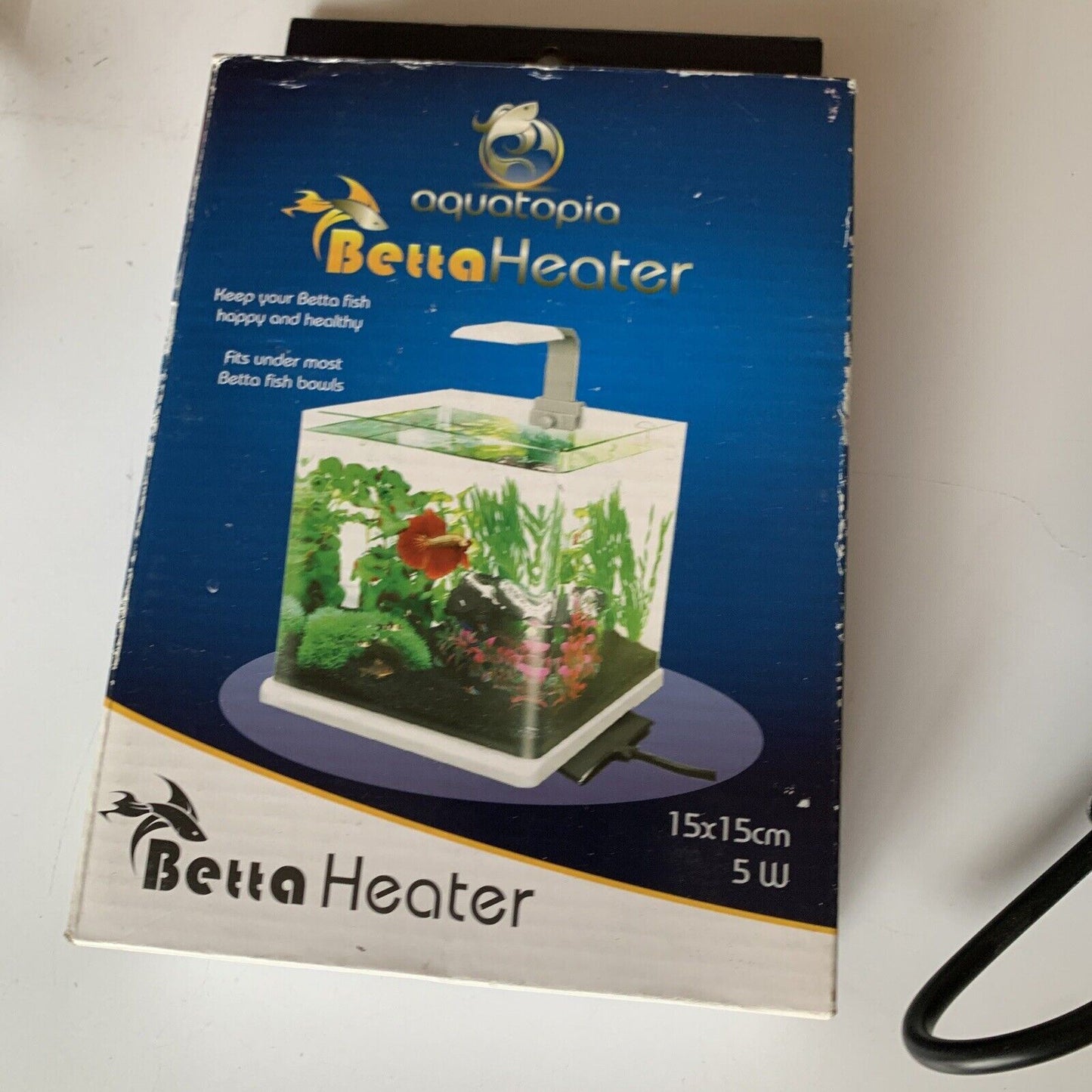 Aquatopia Betta Fish Heater for Siamese Fighting Fish Bowls