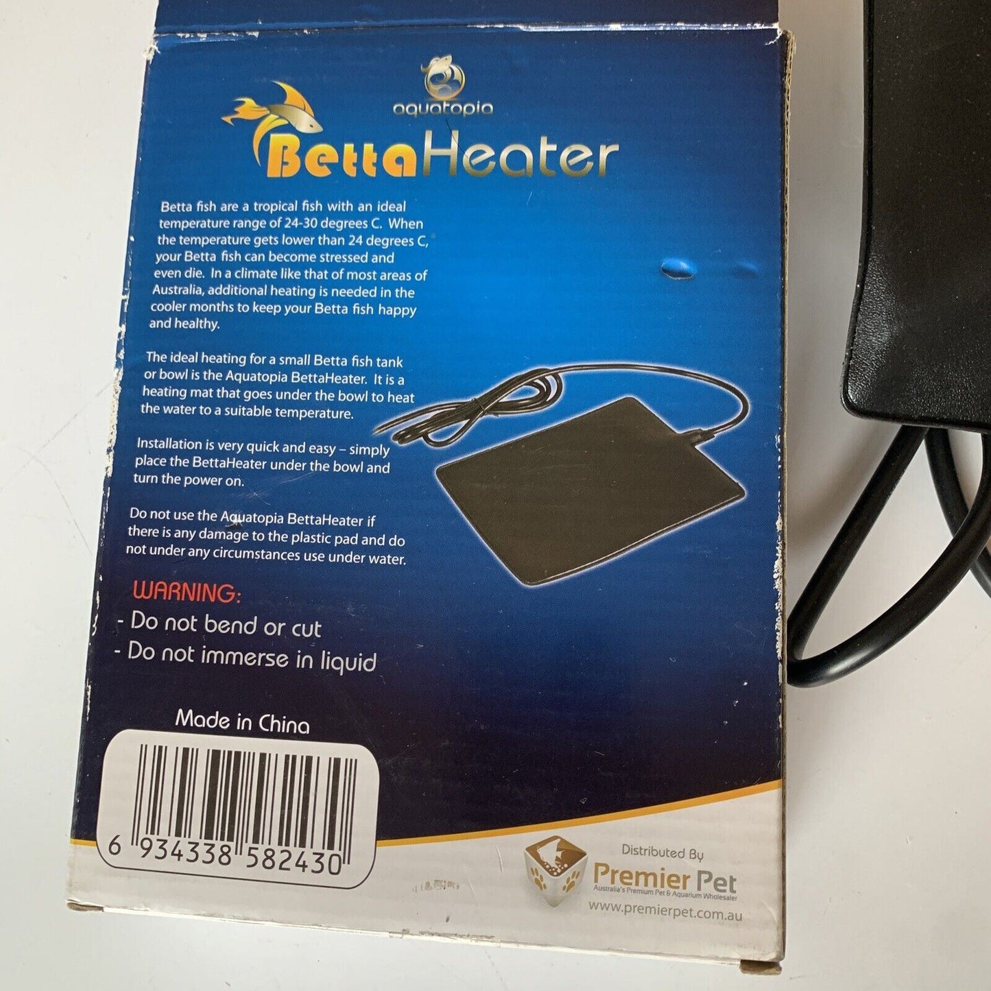 Aquatopia Betta Fish Heater for Siamese Fighting Fish Bowls