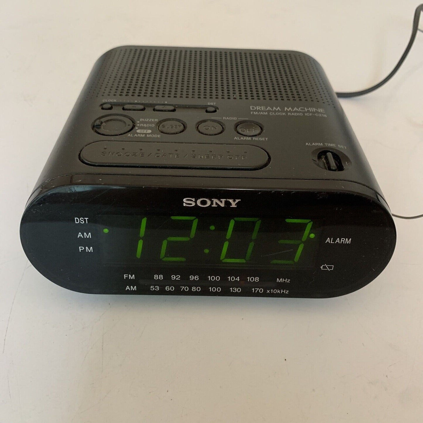 Sony Dream Machine ICF-C218 Alarm Clock Radio Black