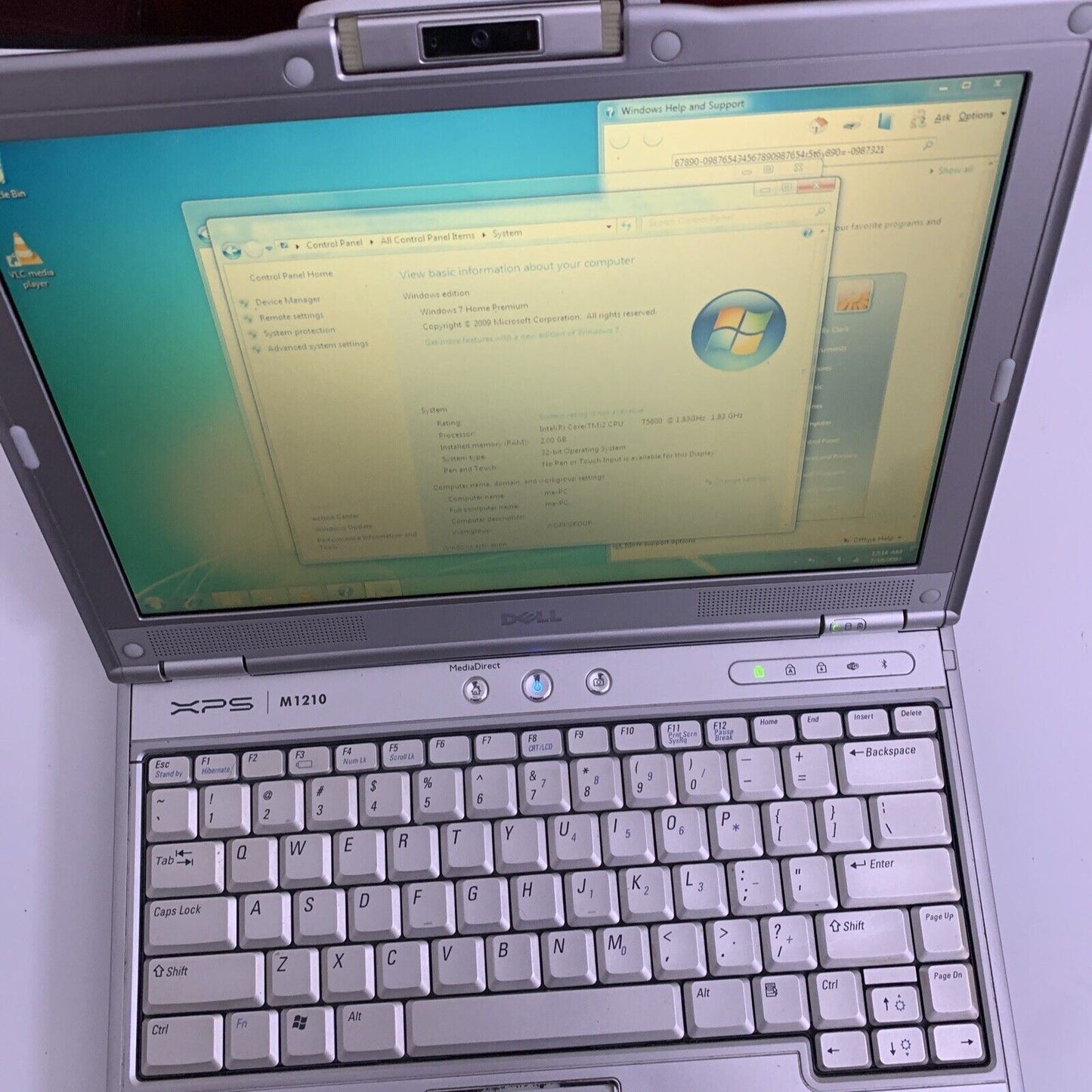 Dell XPS M1210 12" Intel Core 2 2GB 100GB DVD+/-RW Windows 7 Laptop