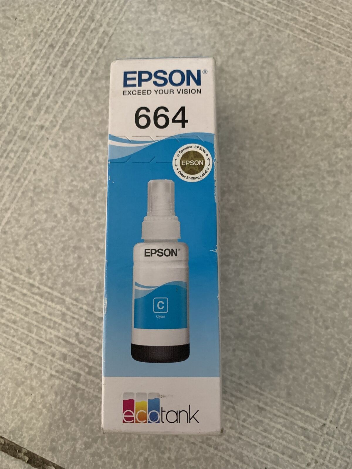 Epson T664 EcoTank Cyan Ink Bottle EPSON ET2500,EPSON ET2550,EPSON ET4500,EPSON