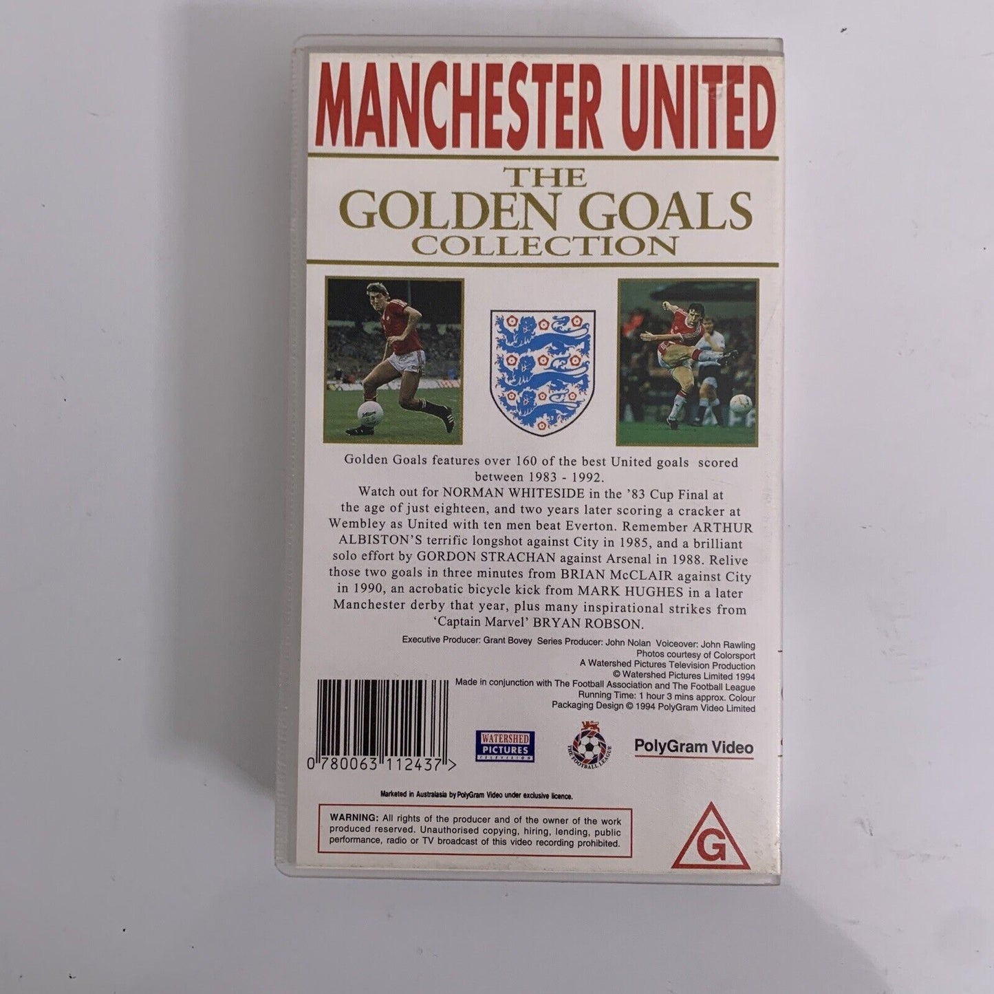 Manchester United The Golden Goals Collection VHS PAL 1994