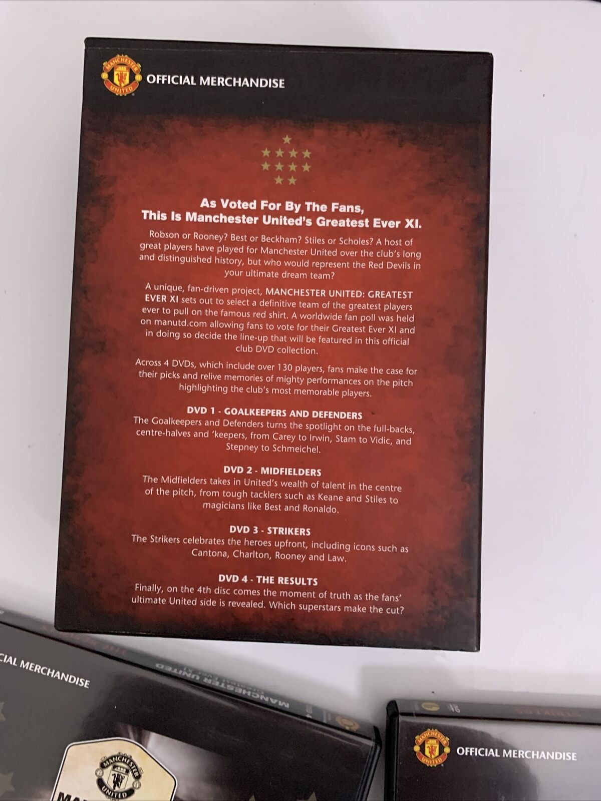 Manchester United Greatest Ever XI - 4 DVD Collector's Set  Boxset All Regions