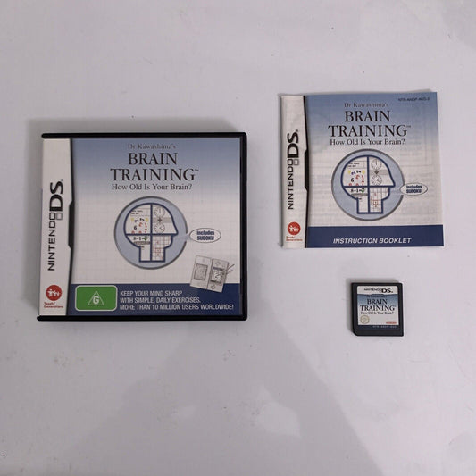 Dr. Kawashima's Brain Training - Nintendo DS Game NDS Complete Manual Included