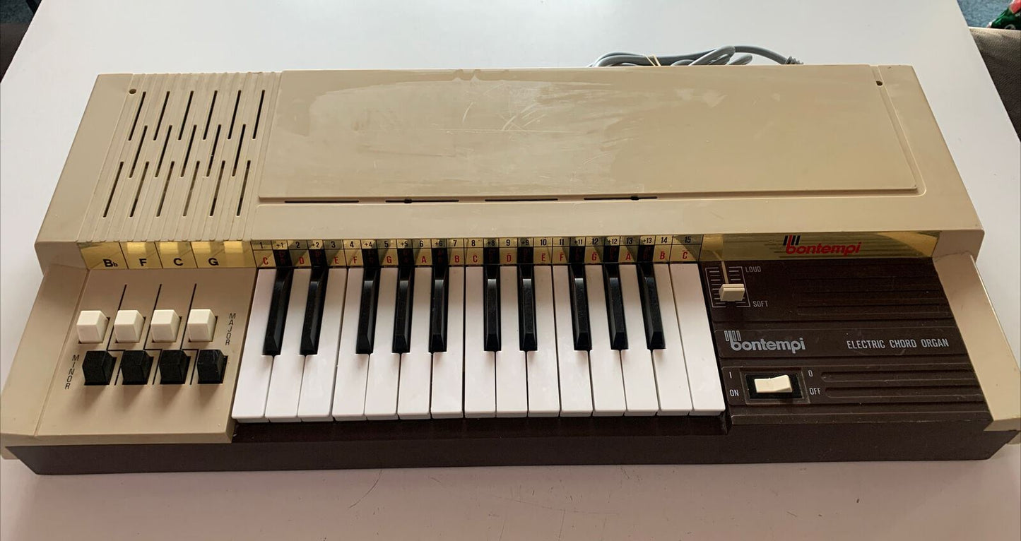 Bontempi Electric Chord Organ B4 Electric Air Power 8-Chord Organ Made in Italy