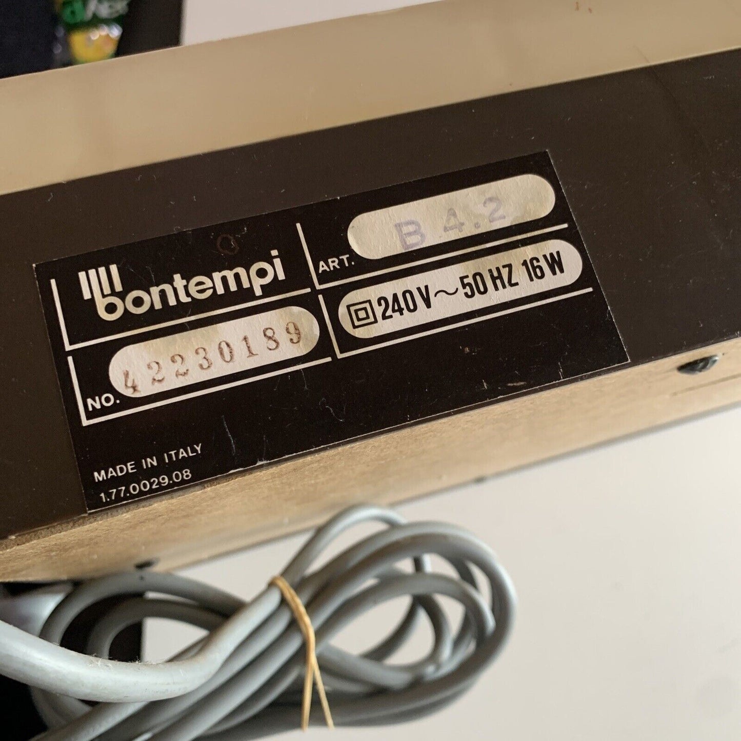 Bontempi Electric Chord Organ B4 Electric Air Power 8-Chord Organ Made in Italy