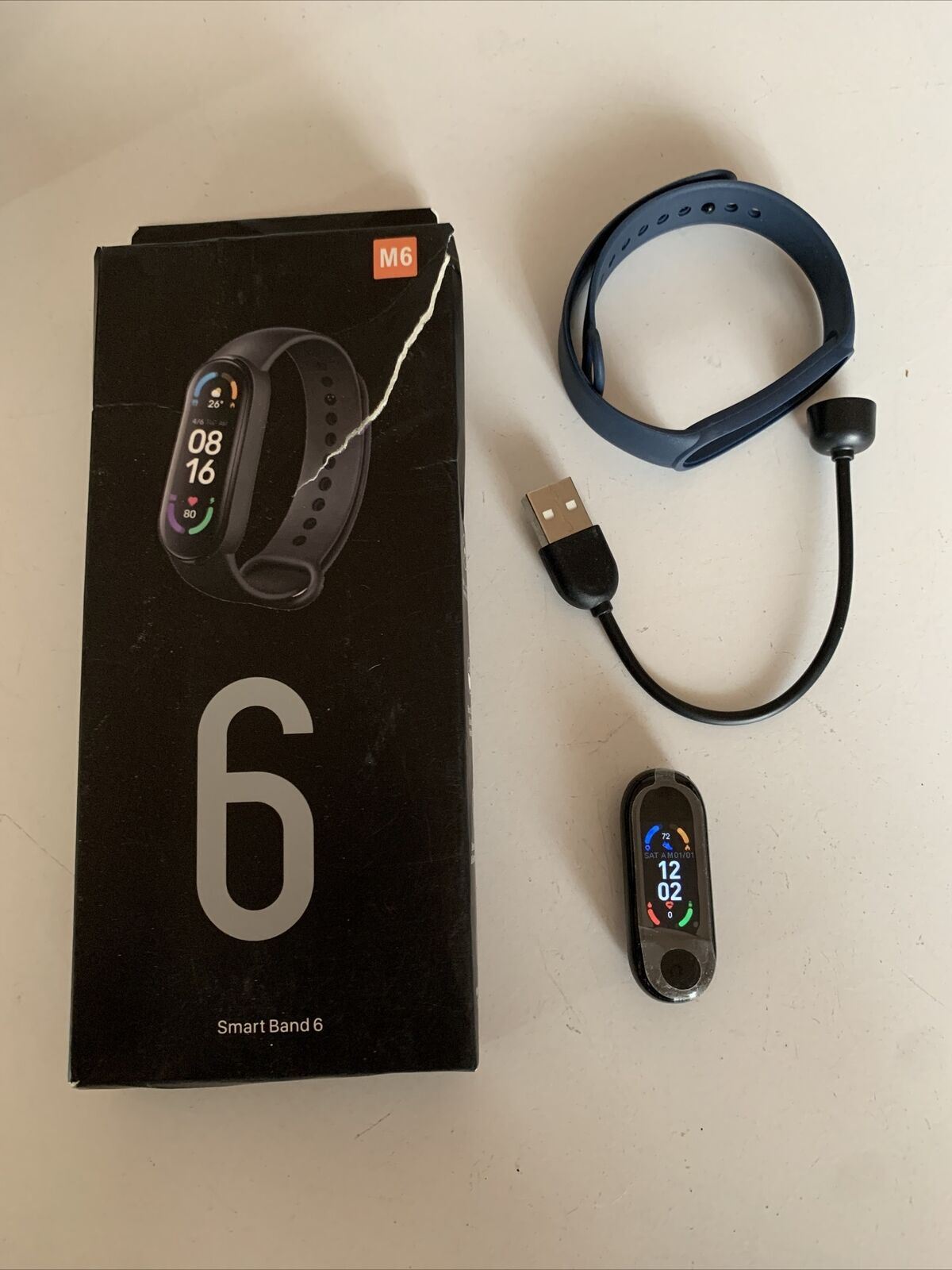 Smart Band M6 – Fitness Band 1.1-inch Color Display  USB Charging Activity Track