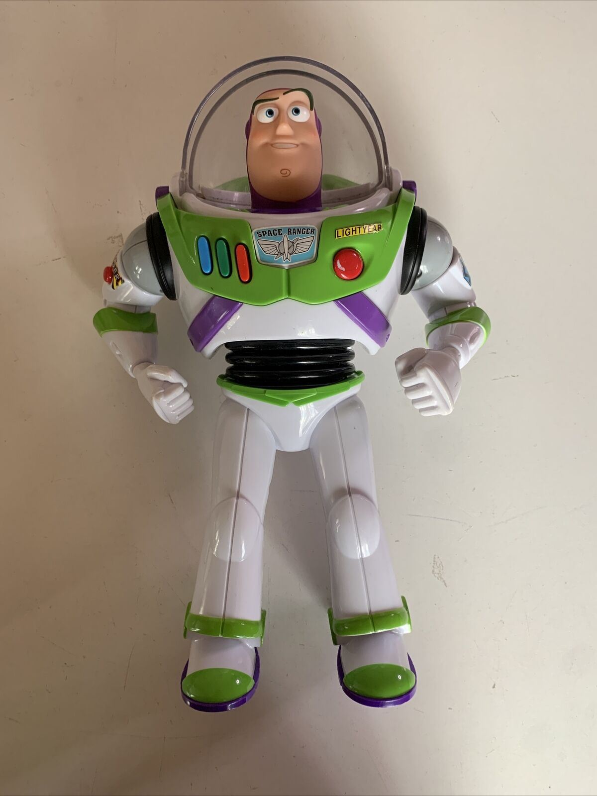 2x Disney Pixar Buzz Lightyear Figure Blue belt Mattel Thinkway 28cm Toy Story