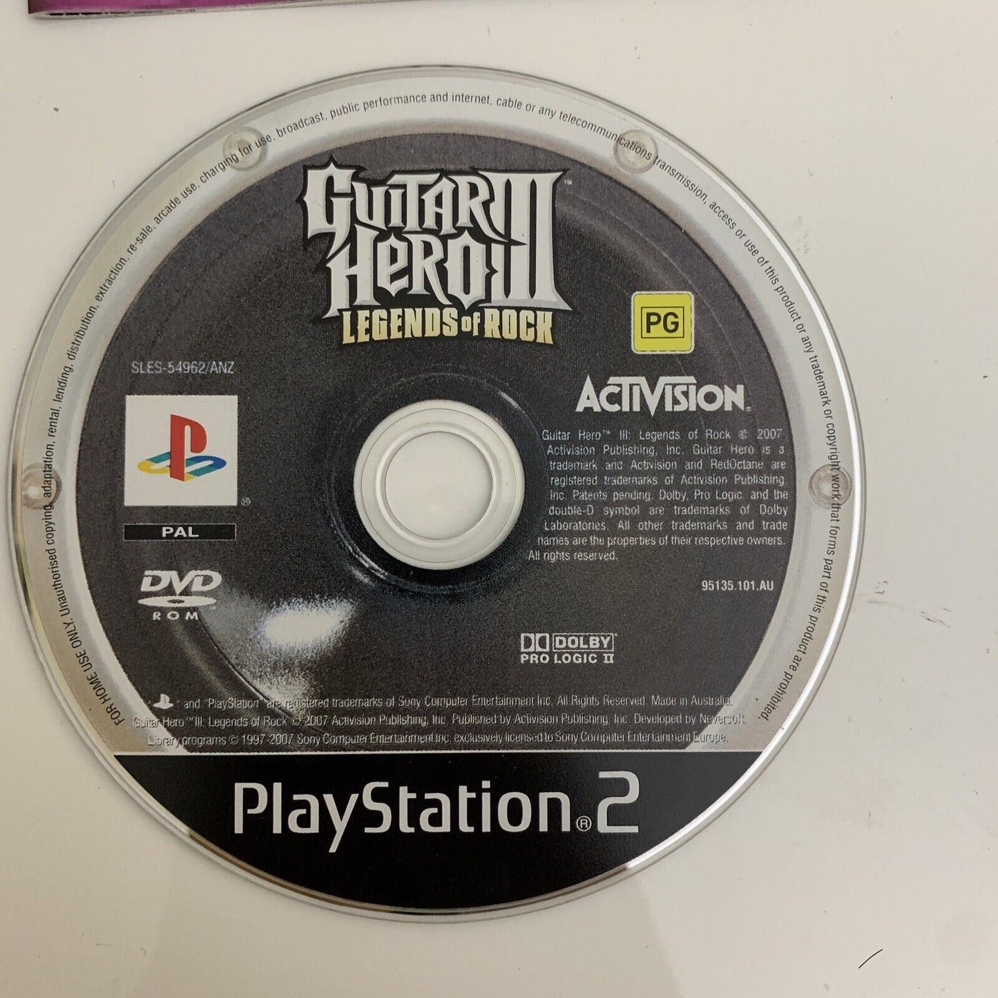 Guitar Hero III Legends Of Rock - Sony PlayStation 2 PS2 PAL Game Complete