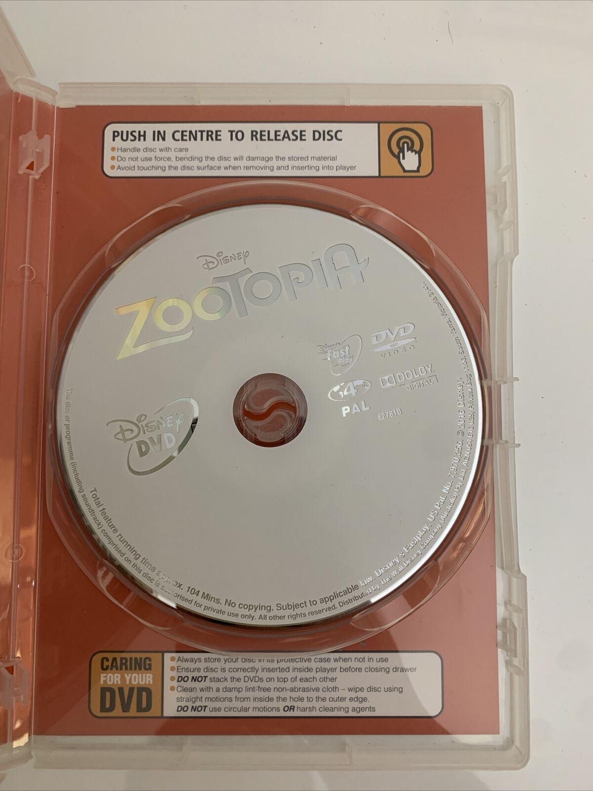 Zootopia (DVD, 2016) Disney Classics Region 4