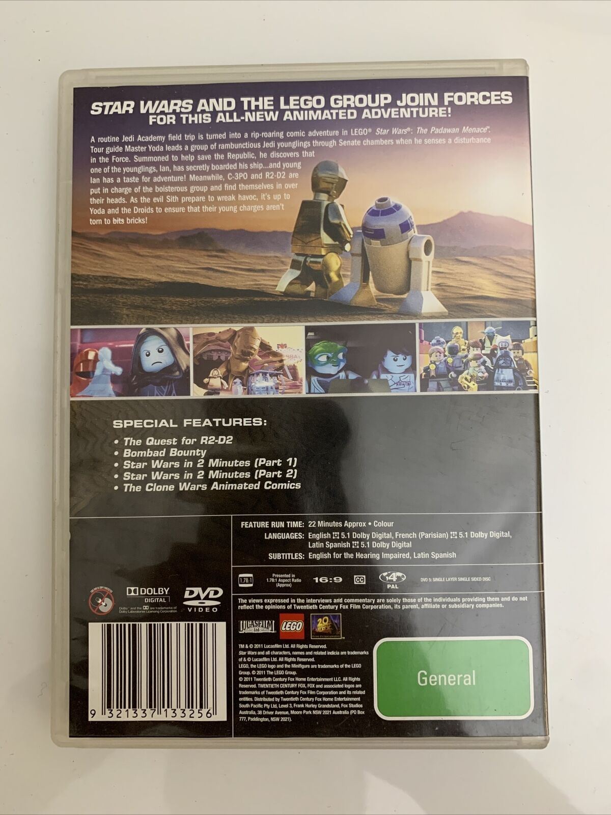 LEGO Star Wars - The Padawan Menace (DVD, 2011) Region 4