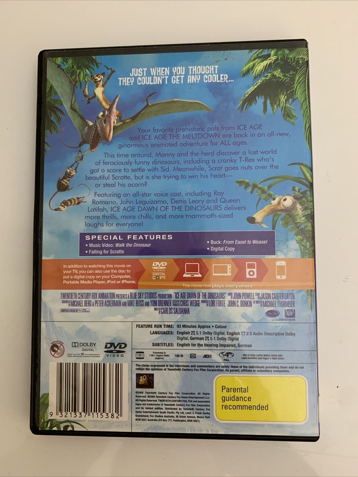 Ice Age 3 - Dawn Of The Dinosaurs (DVD, 2009) Region 4