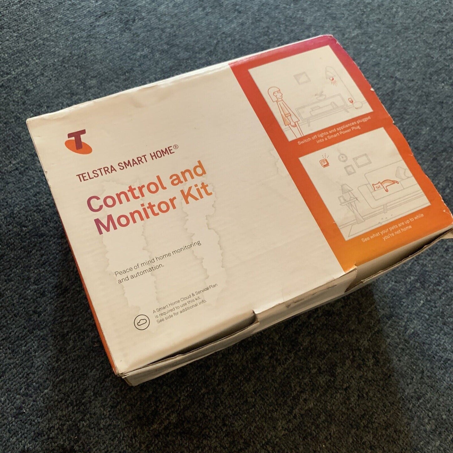 Telstra Smart Home Control & Monitor Kit contain hub, Camera, Smart Power Outlet