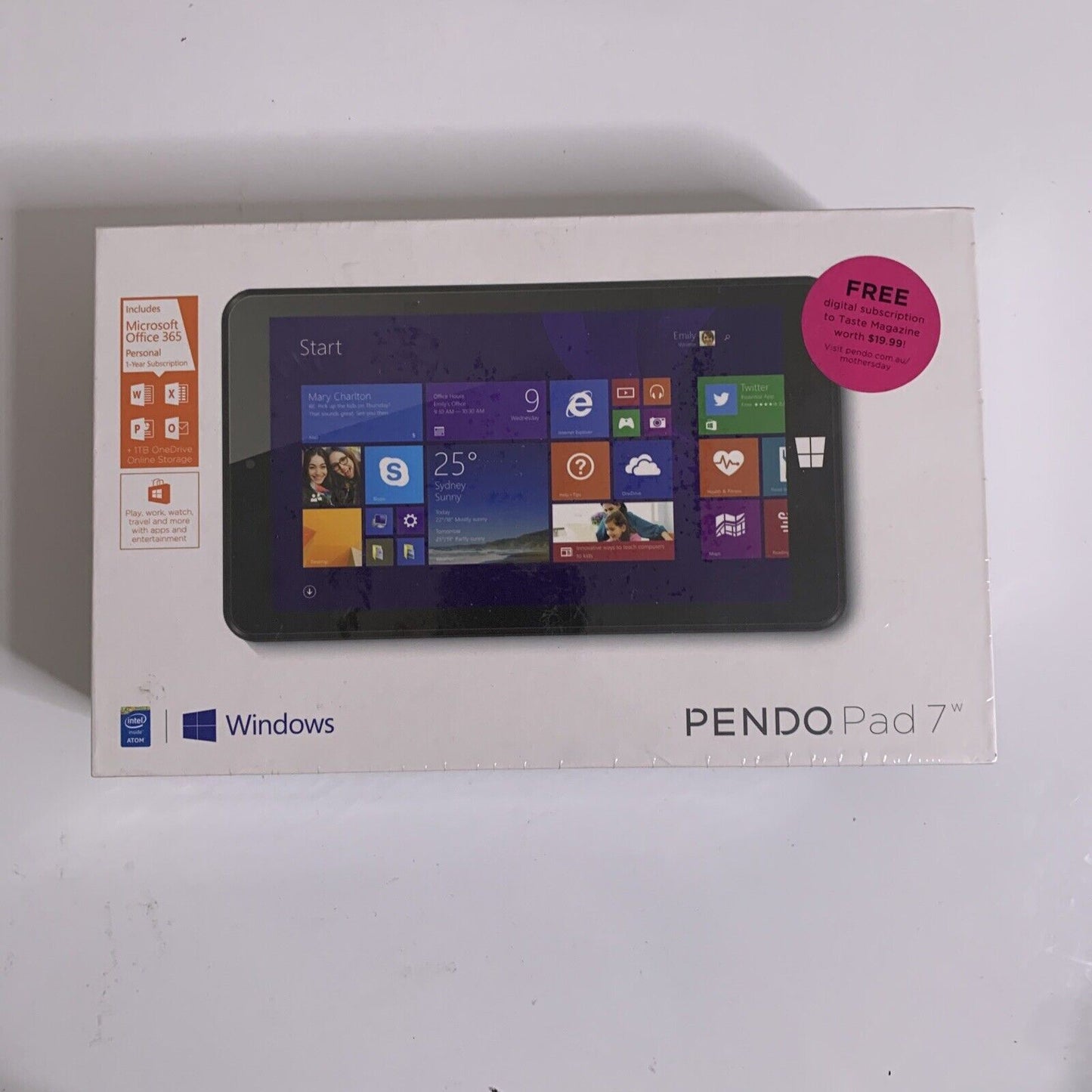 Pendo Pad 7" Windows 8.1 Tablet 16GB NEW