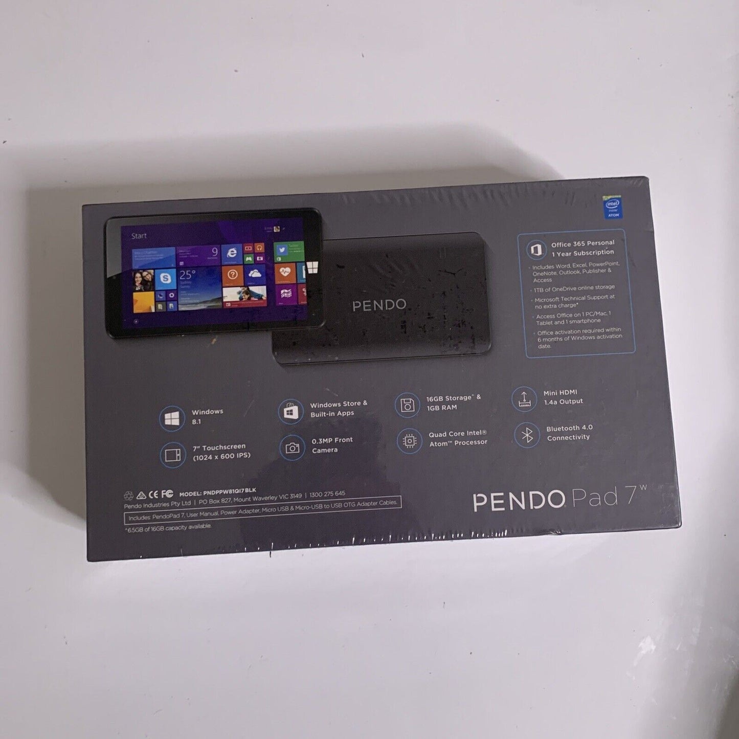 Pendo Pad 7" Windows 8.1 Tablet 16GB NEW