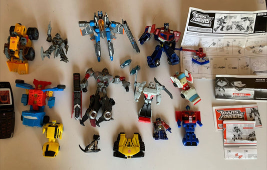 13x Transformers Figures Megatron Optimus Price StarScream + 4x Manuals