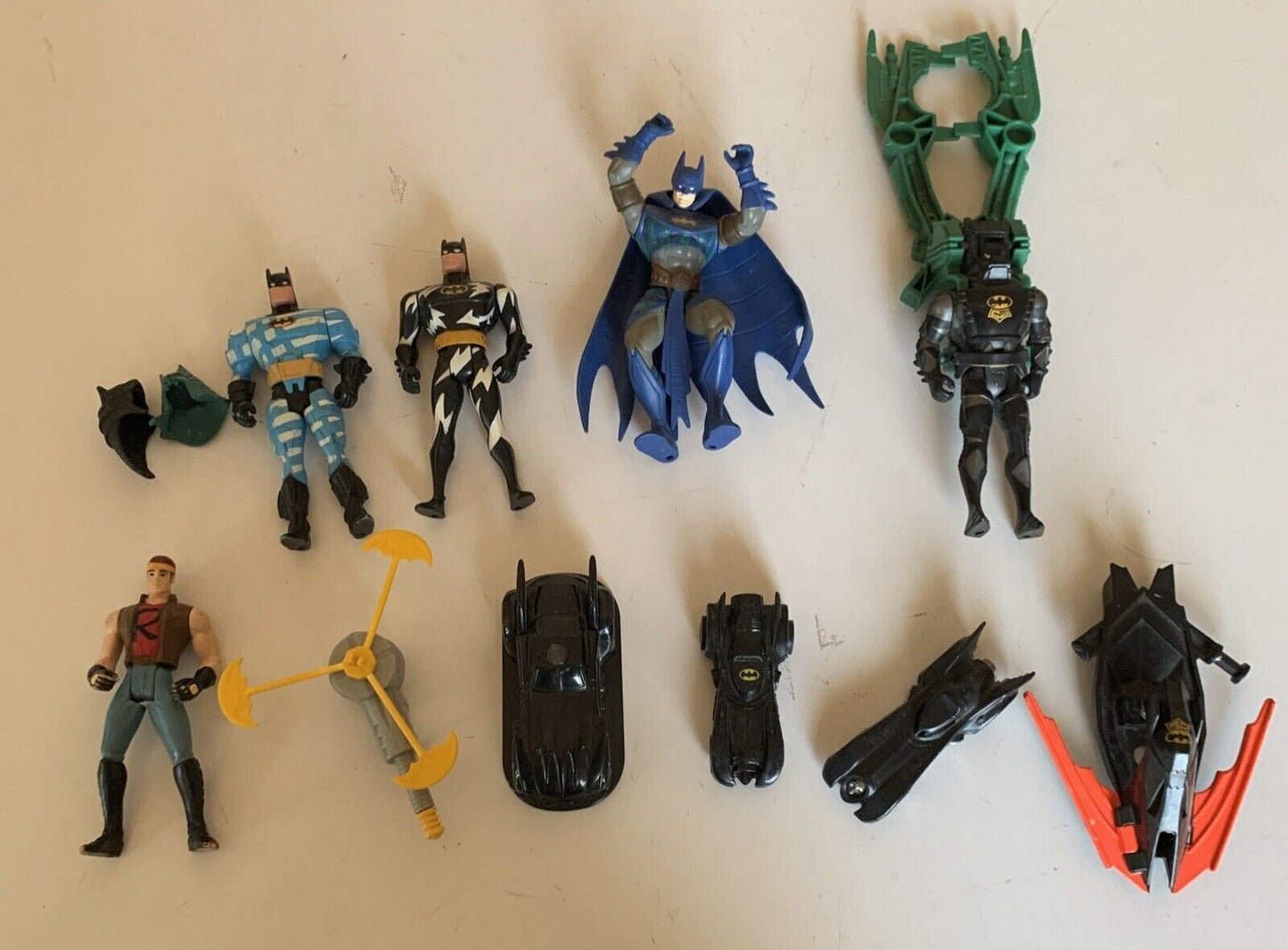 6x Batman & Robin Figurines, Vehicles and Cars