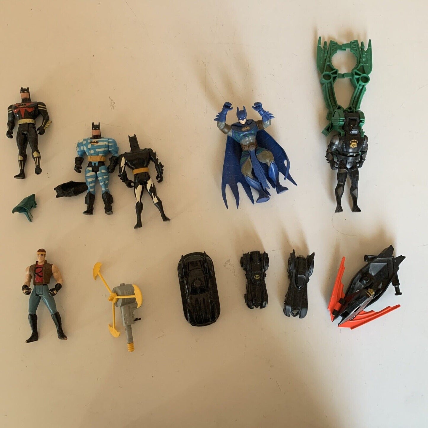 6x Batman & Robin Figurines, Vehicles and Cars