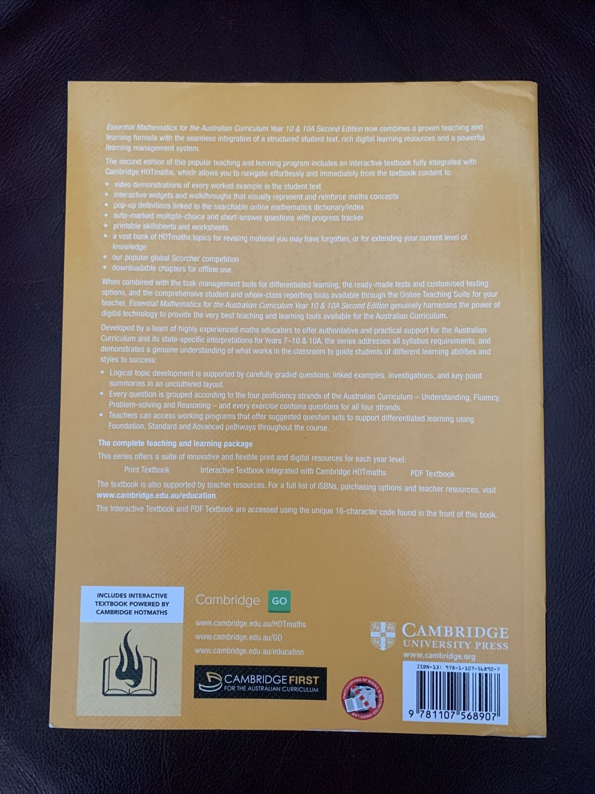 Essential Mathematics for the Australian Curriculum Year 10 by Jenny Vaughan