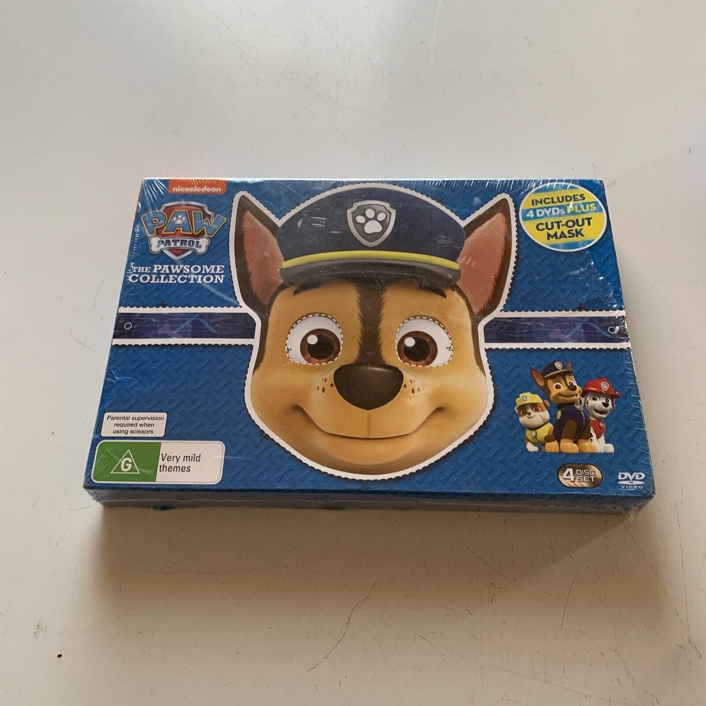 *New Sealed* Paw Patrol The Pawsome Collection 4 DVD + Mask