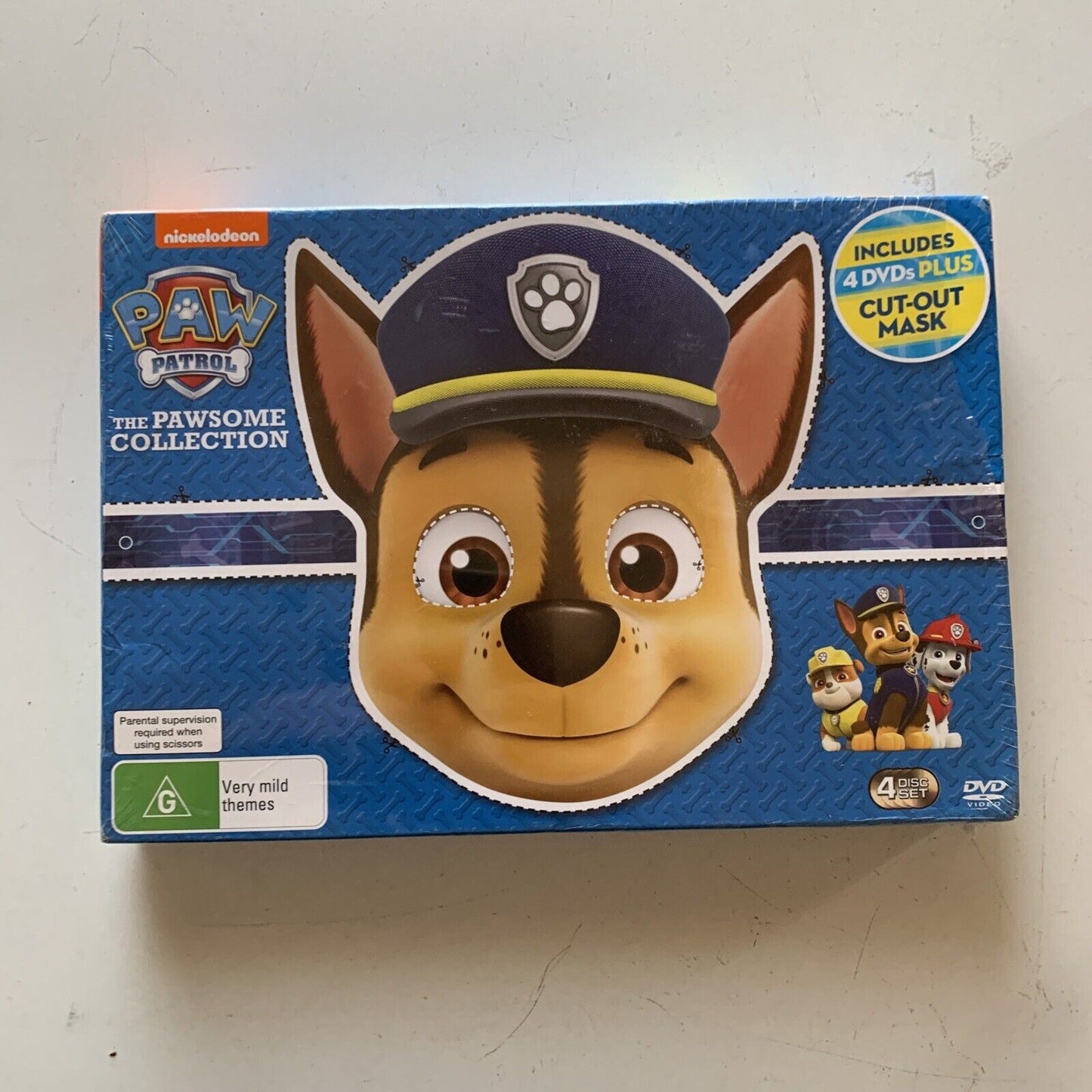 *New Sealed* Paw Patrol The Pawsome Collection 4 DVD + Mask