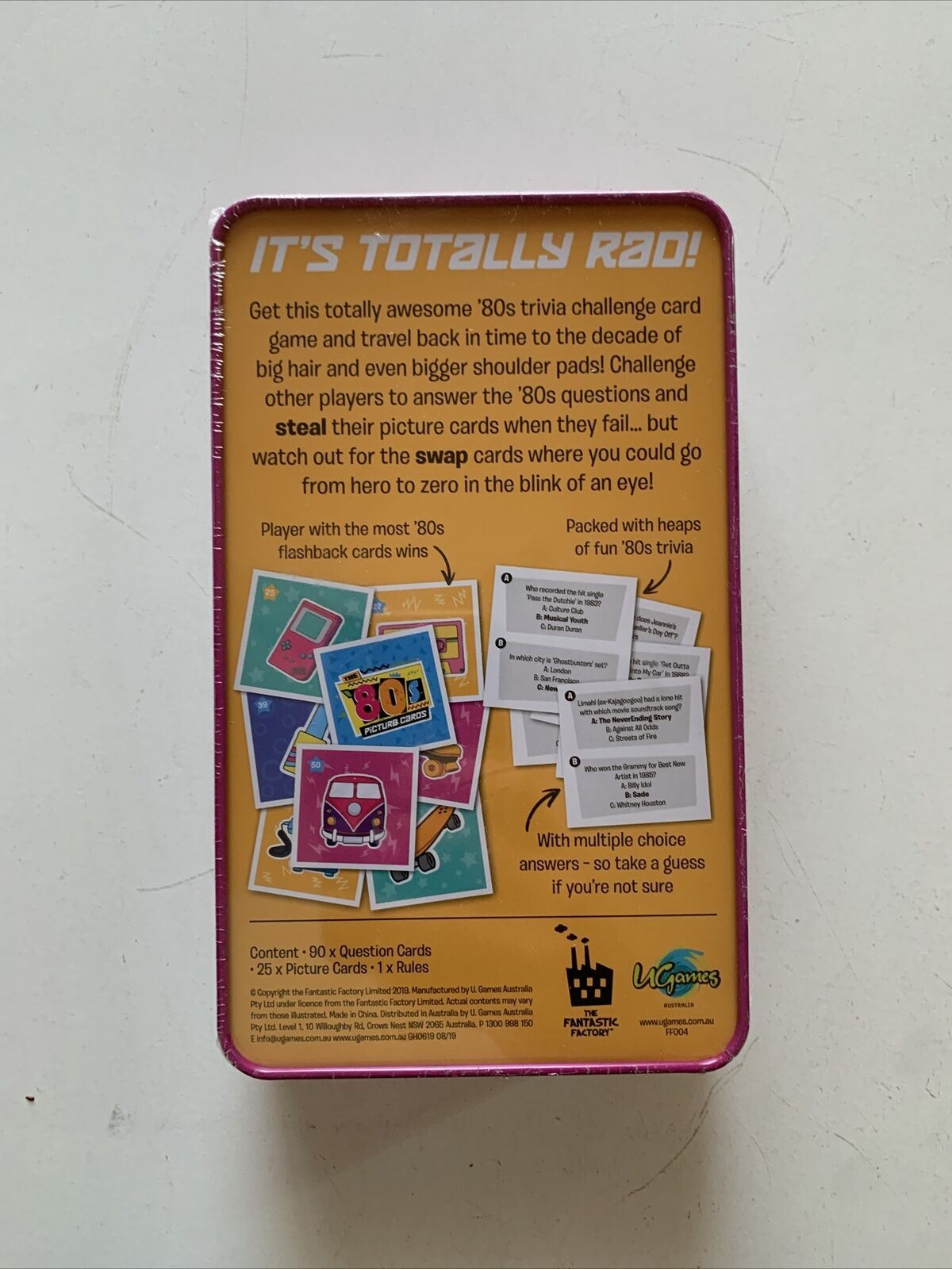 *New Sealed* The 80's Trivia Challenge Card Game U Games TV/Music/Kids