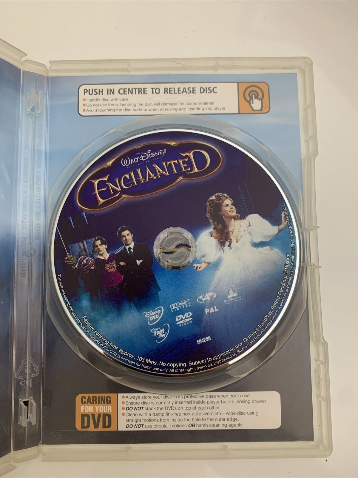 Enchanted (DVD, 2007) Amy Adams, Patrick Dempsey Disney Film Region 4