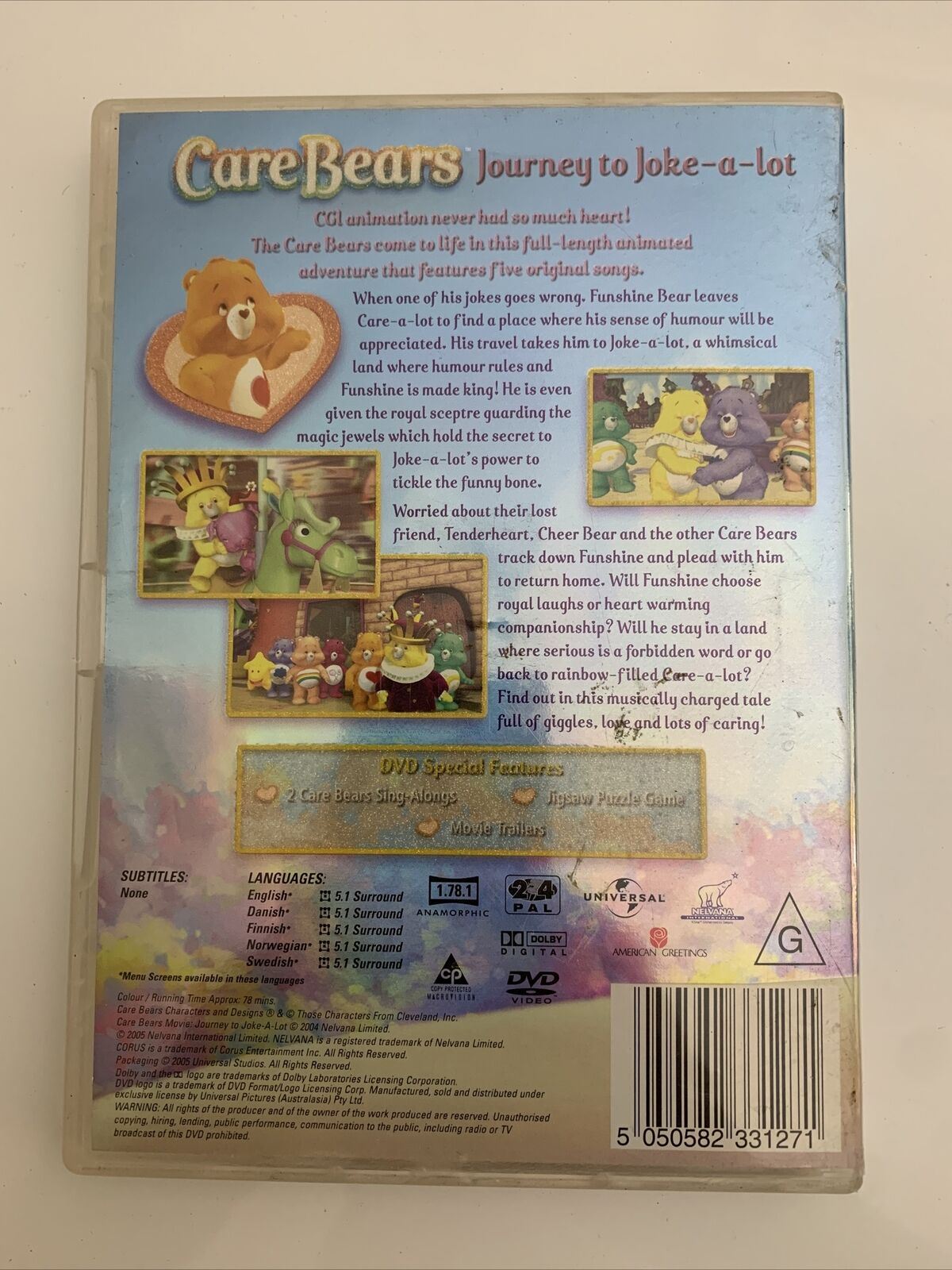 Care Bears - Journey To Joke-a-Lot (DVD, 2004) Region 4