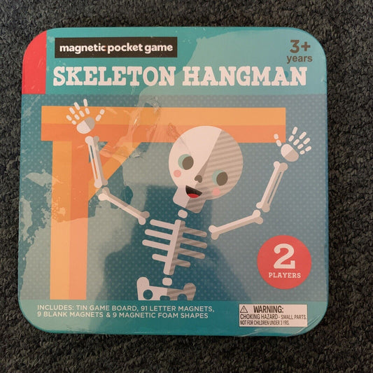 *New Sealed* Magnetic Pocket Game Skeleton Hangman Kids Fun Family