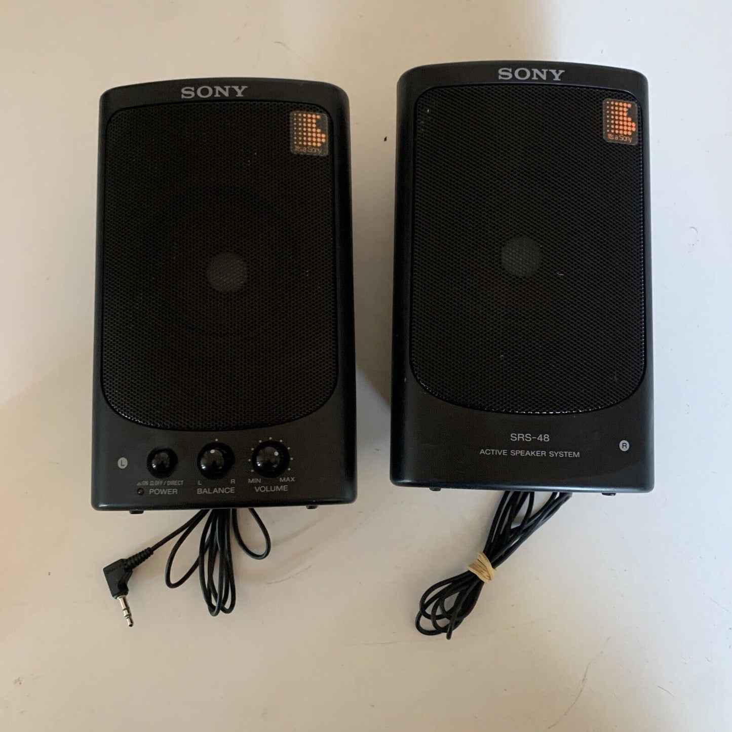 Sony SRS-48 Active Speaker System *Left Speaker Low volume For Parts Or Repair