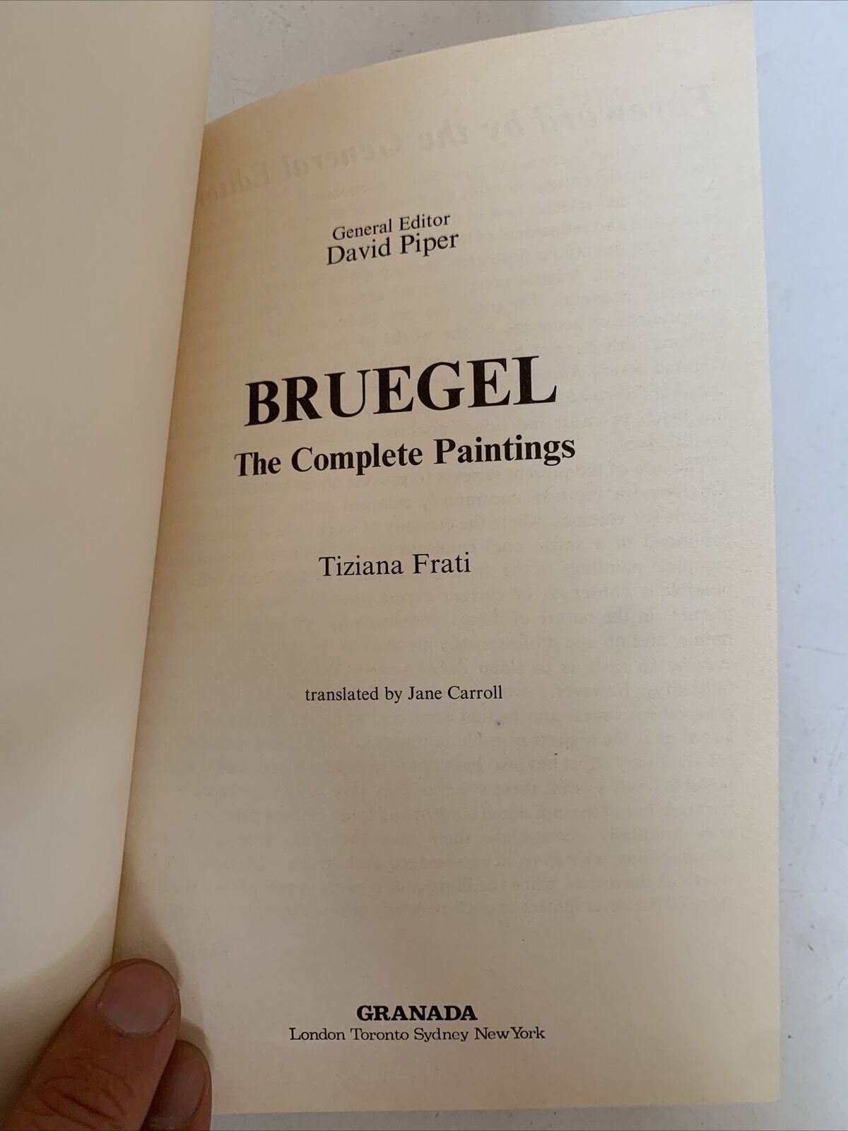 Bruegel The Complete Paintings by Tiziana Frati 1980