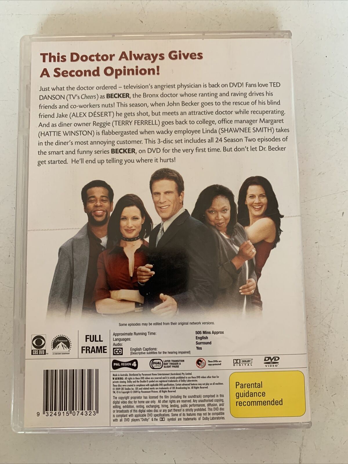 Becker : Series 1 & 2 (Box Set, DVD, 1998) Ted Danson Region 4