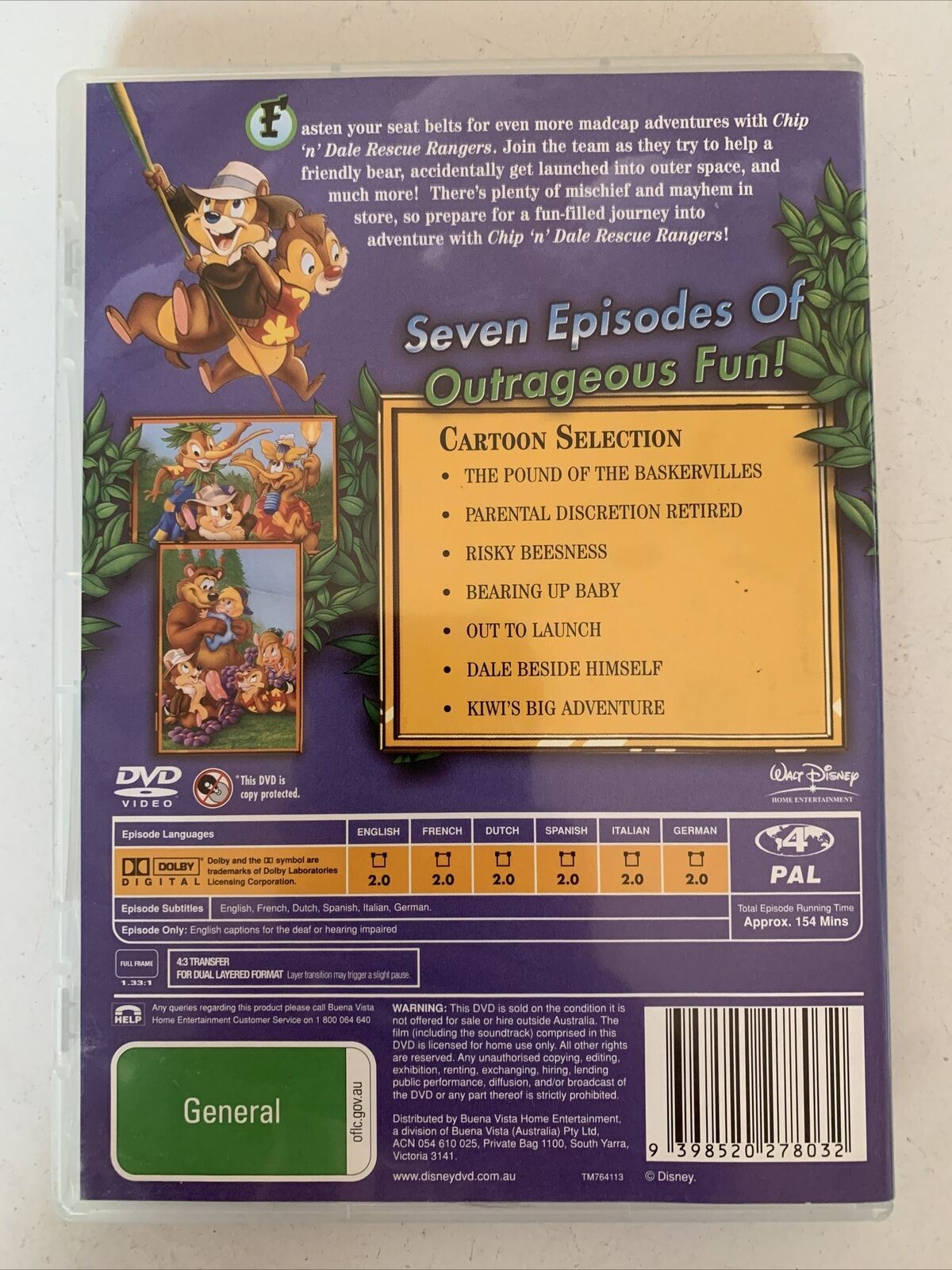 Chip 'N Dale - Trouble In A Tree : Vol 2 (DVD, 2005) Region 4