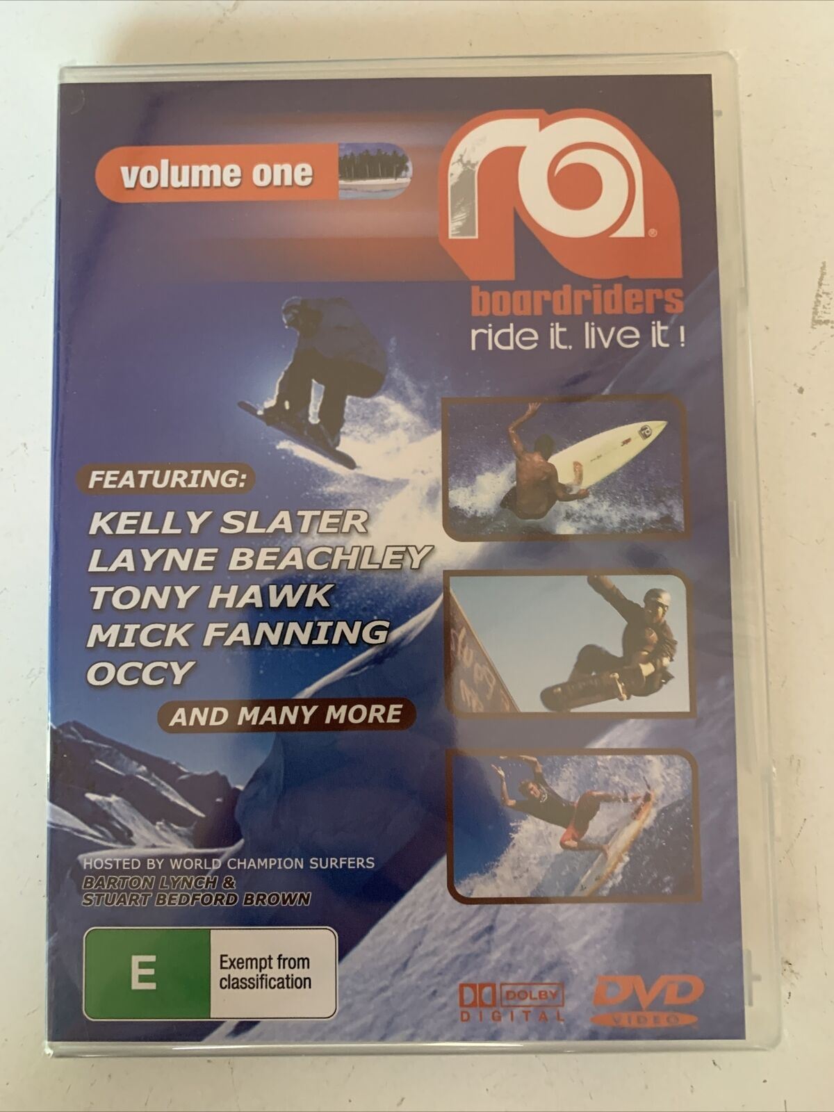 RA Board Riders (DVD) Kelly Slater, Tony Hawk, Mick Fanning All Regions NEW