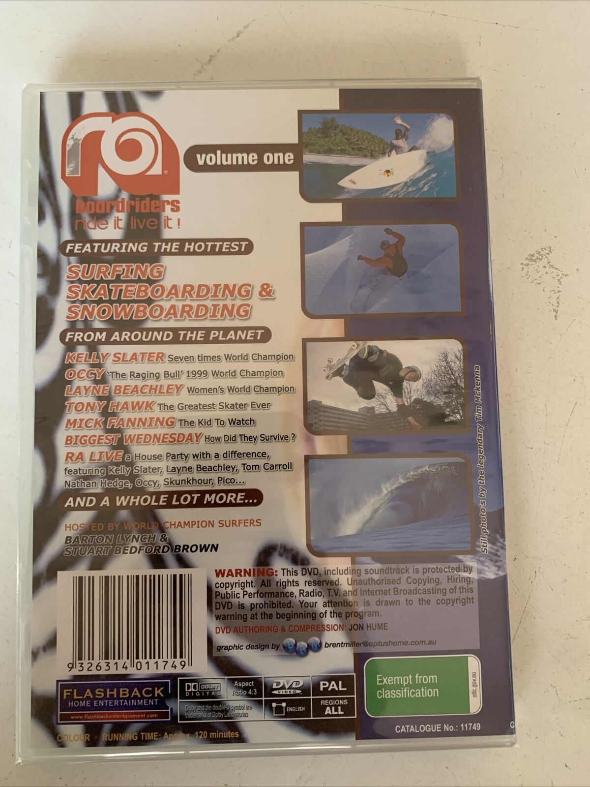 RA Board Riders (DVD) Kelly Slater, Tony Hawk, Mick Fanning All Regions NEW