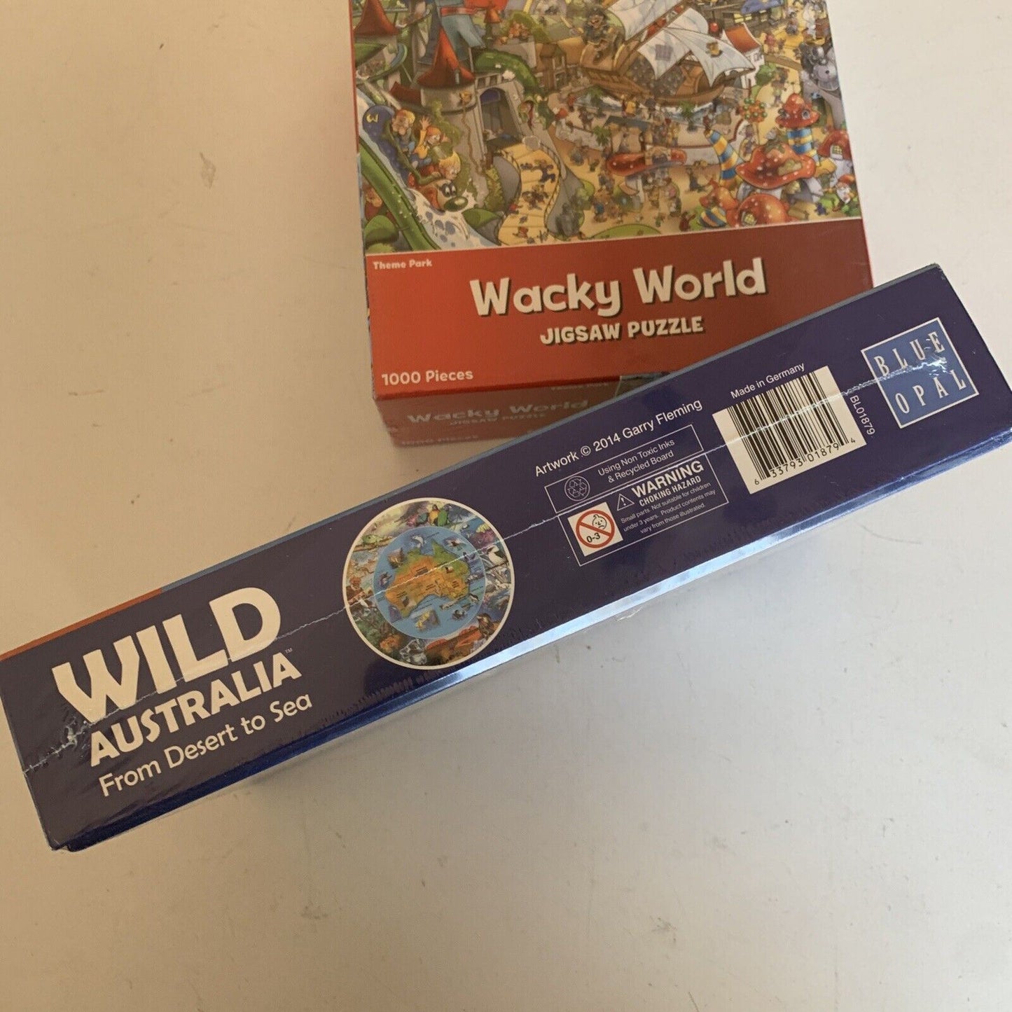 2x Jigsaw Puzzle Wild Australia + Wacky World- 1000 Piece *New Sealed*