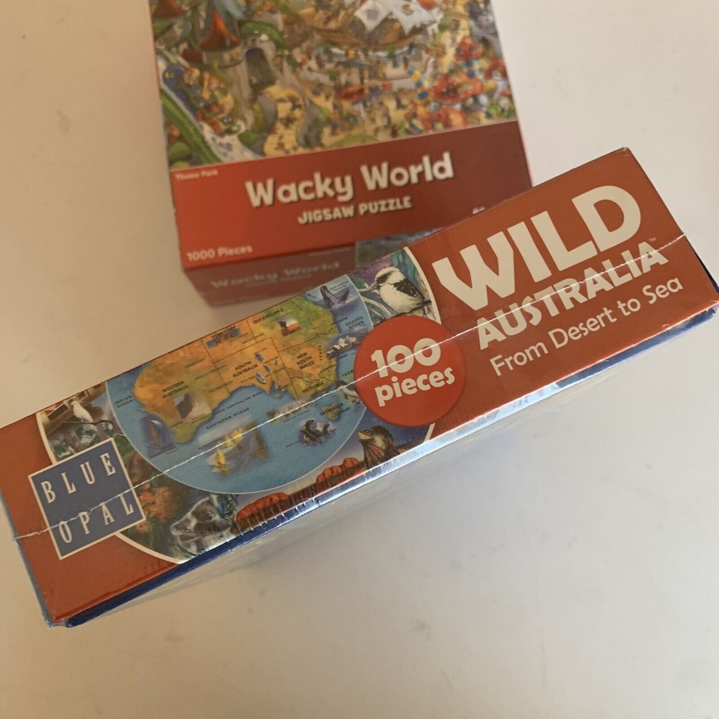 2x Jigsaw Puzzle Wild Australia + Wacky World- 1000 Piece *New Sealed*