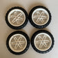 LEGO Wheel 81.6 x 15 Tyre 2902 White Rim 2903 Motorbike Technic Mindstorm x4