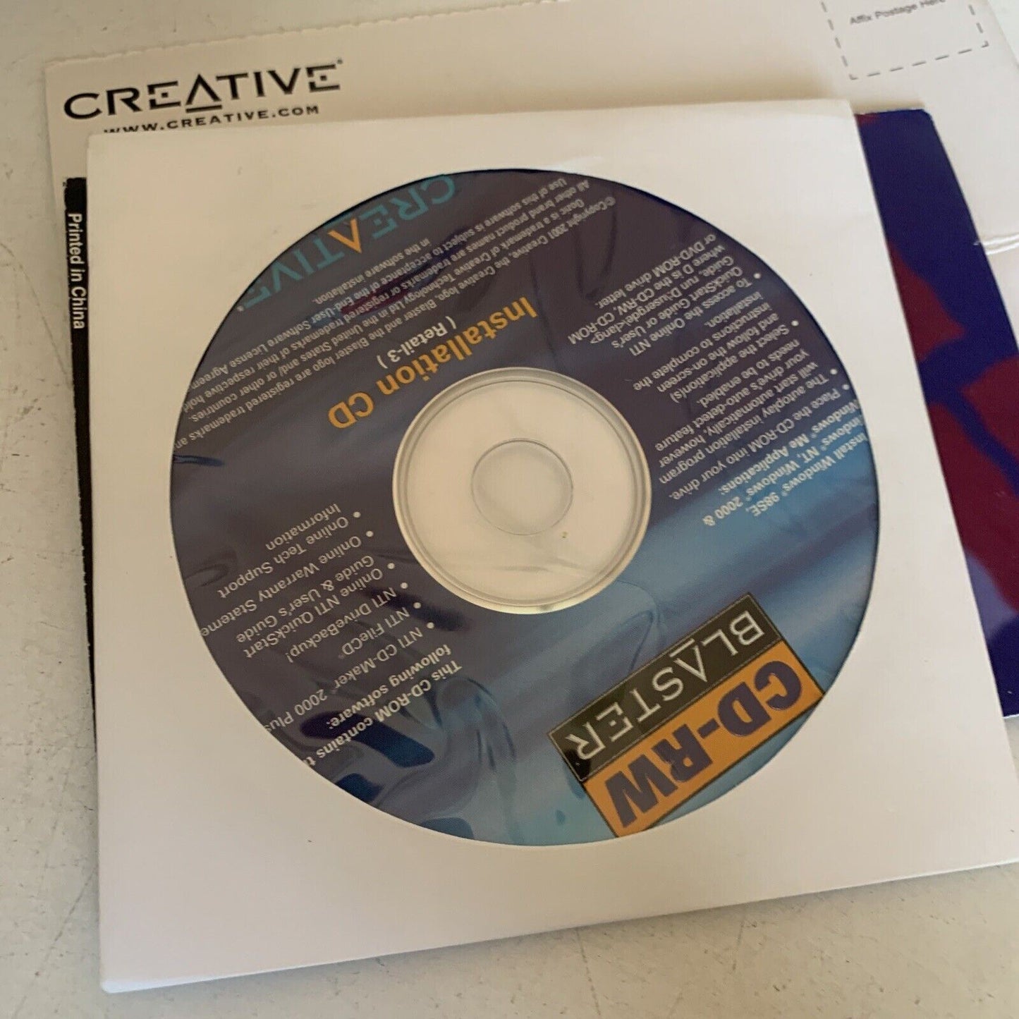 Creative CD-RW Blaster 16x10x10 Internal IDE RW1611E
