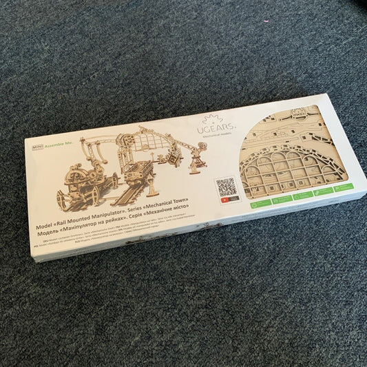 *New Sealed* UGears Rail Manipulator Wooden Model Mechanical Town