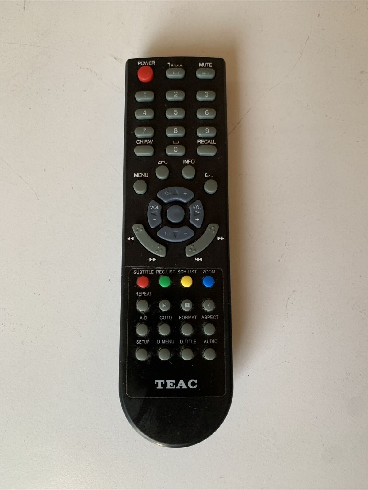 Teac Set Top Remote Control *Missing Battery Lid